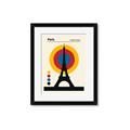 Picture of Retro Eiffel Tower Poster _GroupedProduct_Rectangle_Portrait_Framed_Matted_