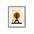 Picture of Retro Eiffel Tower Poster _GroupedProduct_Rectangle_Portrait_Framed_Matted_