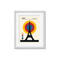Picture of Retro Eiffel Tower Poster _GroupedProduct_Rectangle_Portrait_Framed_Matted_