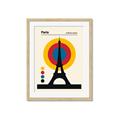 Picture of Retro Eiffel Tower Poster _GroupedProduct_Rectangle_Portrait_Framed_Matted_