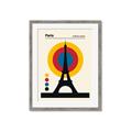 Picture of Retro Eiffel Tower Poster _GroupedProduct_Rectangle_Portrait_Framed_Matted_