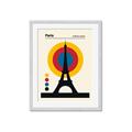 Picture of Retro Eiffel Tower Poster _GroupedProduct_Rectangle_Portrait_Framed_Matted_