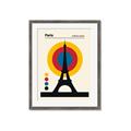 Picture of Retro Eiffel Tower Poster _GroupedProduct_Rectangle_Portrait_Framed_Matted_