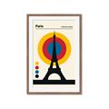 Picture of Retro Eiffel Tower Poster _GroupedProduct_Rectangle_Portrait_Framed_Matted_