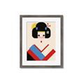 Picture of Geisha Retro Poster _GroupedProduct_Rectangle_Portrait_Framed_Matted_