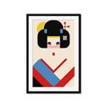 Picture of Geisha Retro Poster _GroupedProduct_Rectangle_Portrait_Framed_Matted_