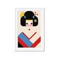 Picture of Geisha Retro Poster _GroupedProduct_Rectangle_Portrait_Framed_Matted_