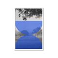 Picture of Misty Blue Horizon _GroupedProduct_Rectangle_Portrait_Framed_Matted_
