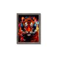 Picture of Tiger With Headphones animal _GroupedProduct_Rectangle_Portrait_Framed_Matted_