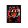 Picture of Tiger With Headphones animal _GroupedProduct_Rectangle_Portrait_Framed_Matted_