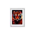 Picture of Tiger With Headphones animal _GroupedProduct_Rectangle_Portrait_Framed_Matted_