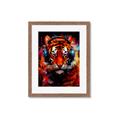Picture of Tiger With Headphones animal _GroupedProduct_Rectangle_Portrait_Framed_Matted_