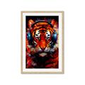 Picture of Tiger With Headphones animal _GroupedProduct_Rectangle_Portrait_Framed_Matted_