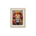 Picture of Lion With Headphones animal _GroupedProduct_Rectangle_Portrait_Framed_Matted_