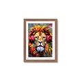 Picture of Lion With Headphones animal _GroupedProduct_Rectangle_Portrait_Framed_Matted_