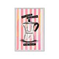 Picture of Mocca Coffee on Stripes - Hug in a Cup _GroupedProduct_Rectangle_Portrait_Framed_Matted_