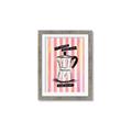 Picture of Mocca Coffee on Stripes - Hug in a Cup _GroupedProduct_Rectangle_Portrait_Framed_Matted_