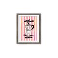 Picture of Mocca Coffee on Stripes - Hug in a Cup _GroupedProduct_Rectangle_Portrait_Framed_Matted_