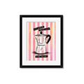 Picture of Mocca Coffee on Stripes - Hug in a Cup _GroupedProduct_Rectangle_Portrait_Framed_Matted_