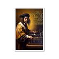 Picture of Old Vinyl Sounds Better Typography Poster _GroupedProduct_Rectangle_Portrait_Framed_Matted_