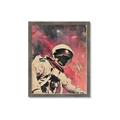 Picture of Astronaut in  Space _GroupedProduct_Rectangle_Portrait_Framed_Matted_