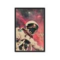 Picture of Astronaut in  Space _GroupedProduct_Rectangle_Portrait_Framed_Matted_