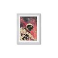 Picture of Astronaut in  Space _GroupedProduct_Rectangle_Portrait_Framed_Matted_
