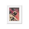 Picture of Astronaut in  Space _GroupedProduct_Rectangle_Portrait_Framed_Matted_