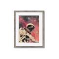 Picture of Astronaut in  Space _GroupedProduct_Rectangle_Portrait_Framed_Matted_
