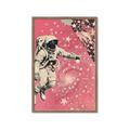 Picture of Astronaut in  Space _GroupedProduct_Rectangle_Portrait_Framed_Matted_