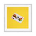 Picture of Sushi Selection on a Playing Card _GroupedProduct_Square_Framed_Matted_