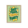 Picture of Easy Peasy Lemon Squeezy Typography Poster _GroupedProduct_Rectangle_Portrait_Framed_Matted_
