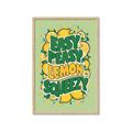 Picture of Easy Peasy Lemon Squeezy Typography Poster _GroupedProduct_Rectangle_Portrait_Framed_Matted_