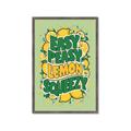 Picture of Easy Peasy Lemon Squeezy Typography Poster _GroupedProduct_Rectangle_Portrait_Framed_Matted_