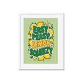 Picture of Easy Peasy Lemon Squeezy Typography Poster _GroupedProduct_Rectangle_Portrait_Framed_Matted_