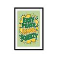 Picture of Easy Peasy Lemon Squeezy Typography Poster _GroupedProduct_Rectangle_Portrait_Framed_Matted_