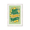 Picture of Easy Peasy Lemon Squeezy Typography Poster _GroupedProduct_Rectangle_Portrait_Framed_Matted_