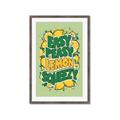 Picture of Easy Peasy Lemon Squeezy Typography Poster _GroupedProduct_Rectangle_Portrait_Framed_Matted_