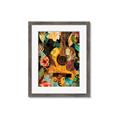 Picture of Music Guitar Collage  _GroupedProduct_Rectangle_Portrait_Framed_Matted_