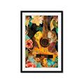 Picture of Music Guitar Collage  _GroupedProduct_Rectangle_Portrait_Framed_Matted_