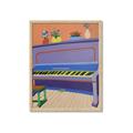 Picture of Retro Style Piano _GroupedProduct_Rectangle_Portrait_Framed_Matted_
