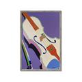 Picture of Retro Style Violin _GroupedProduct_Rectangle_Portrait_Framed_Matted_