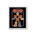 Picture of Robo Neko Cat Poster _GroupedProduct_Rectangle_Portrait_Framed_Matted_