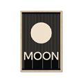 Picture of Moon Typography Poster _GroupedProduct_Rectangle_Portrait_Framed_Matted_