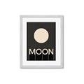 Picture of Moon Typography Poster _GroupedProduct_Rectangle_Portrait_Framed_Matted_