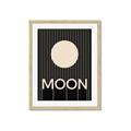 Picture of Moon Typography Poster _GroupedProduct_Rectangle_Portrait_Framed_Matted_