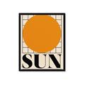 Picture of Sun Typography Poster _GroupedProduct_Rectangle_Portrait_Framed_Matted_