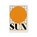 Picture of Sun Typography Poster _GroupedProduct_Rectangle_Portrait_Framed_Matted_