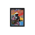 Picture of Retro Spaceman with Guitar Poster _GroupedProduct_Rectangle_Portrait_Framed_Matted_