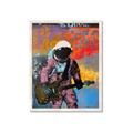 Picture of Retro Spaceman with Guitar Poster _GroupedProduct_Rectangle_Portrait_Framed_Matted_